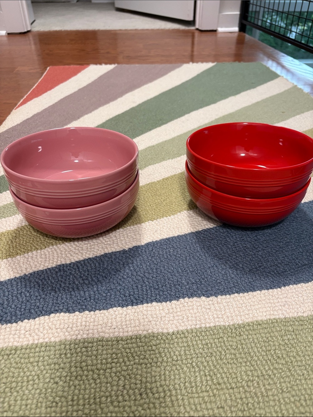 Le Creuset 770ml Cereal Bowls Cerise & Rose Quartz - Set of 4
